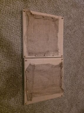 Neutral Burlap Decorative Wall Panels Set - Brown